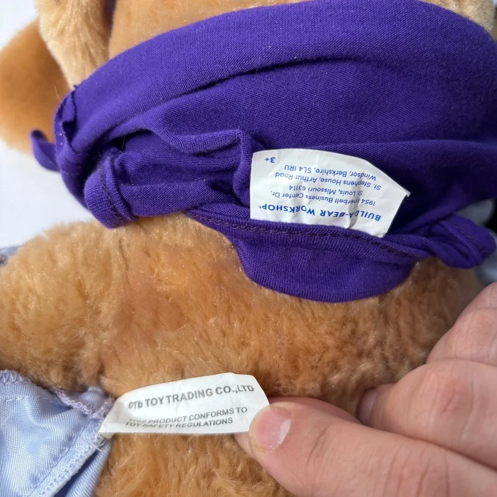 Build-A-Bear Workshop Bunny Rabbit Plush‎ in Purple Fireworks Dress Outfit Sound